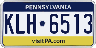 PA license plate KLH6513