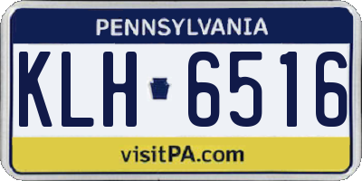 PA license plate KLH6516