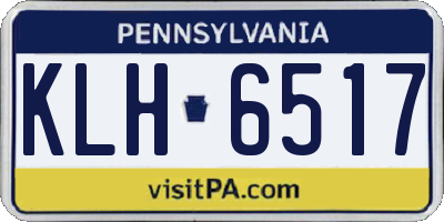 PA license plate KLH6517