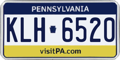 PA license plate KLH6520