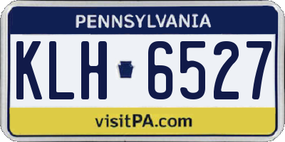 PA license plate KLH6527