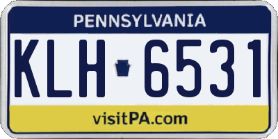 PA license plate KLH6531