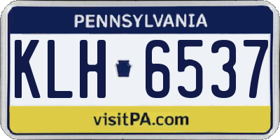 PA license plate KLH6537