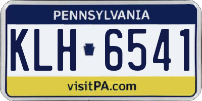 PA license plate KLH6541