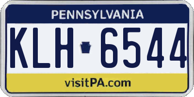 PA license plate KLH6544