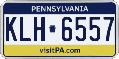 PA license plate KLH6557