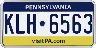 PA license plate KLH6563