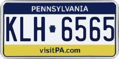 PA license plate KLH6565