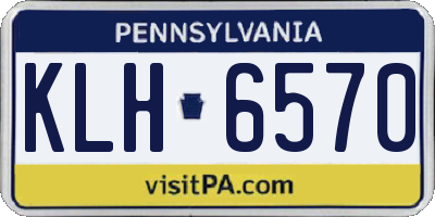 PA license plate KLH6570