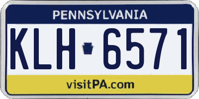 PA license plate KLH6571