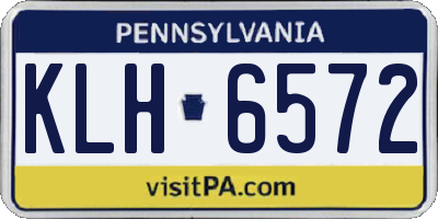 PA license plate KLH6572