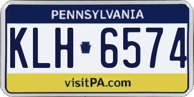 PA license plate KLH6574