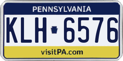 PA license plate KLH6576