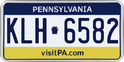 PA license plate KLH6582