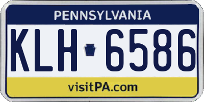 PA license plate KLH6586