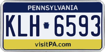 PA license plate KLH6593