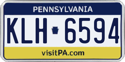 PA license plate KLH6594