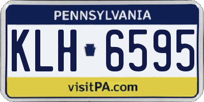 PA license plate KLH6595