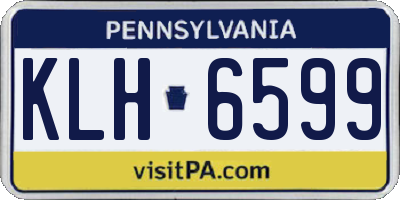 PA license plate KLH6599