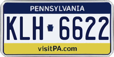 PA license plate KLH6622