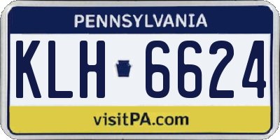 PA license plate KLH6624