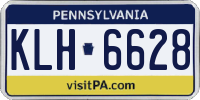 PA license plate KLH6628