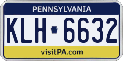 PA license plate KLH6632
