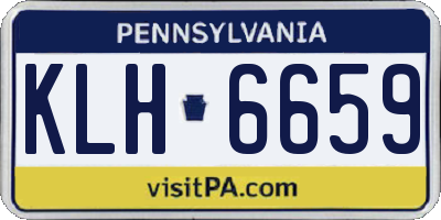 PA license plate KLH6659