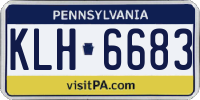 PA license plate KLH6683