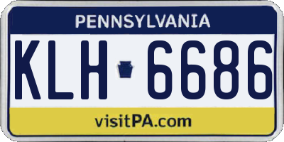 PA license plate KLH6686