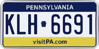 PA license plate KLH6691