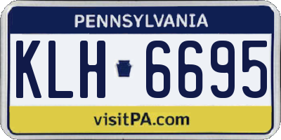 PA license plate KLH6695