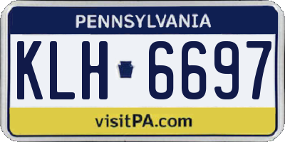 PA license plate KLH6697