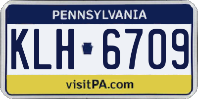 PA license plate KLH6709
