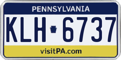 PA license plate KLH6737