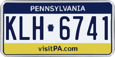 PA license plate KLH6741