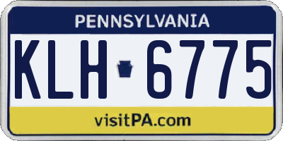 PA license plate KLH6775