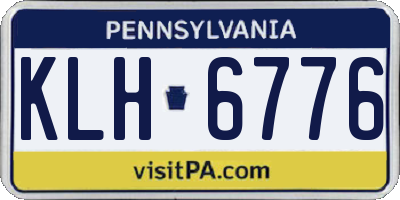 PA license plate KLH6776
