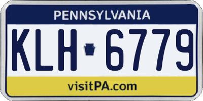 PA license plate KLH6779