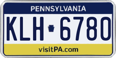 PA license plate KLH6780