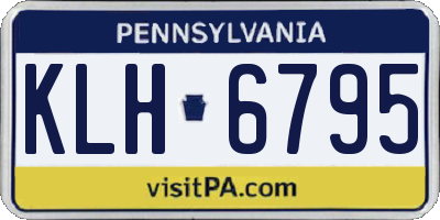 PA license plate KLH6795