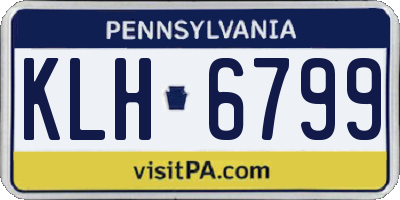 PA license plate KLH6799