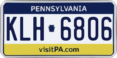 PA license plate KLH6806