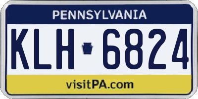PA license plate KLH6824