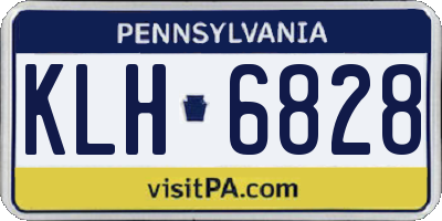 PA license plate KLH6828