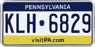 PA license plate KLH6829