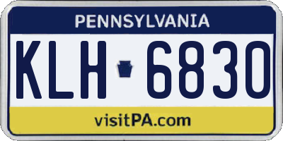 PA license plate KLH6830