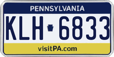 PA license plate KLH6833