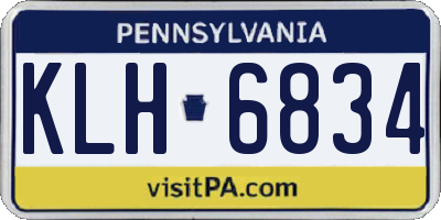 PA license plate KLH6834