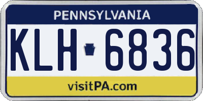 PA license plate KLH6836